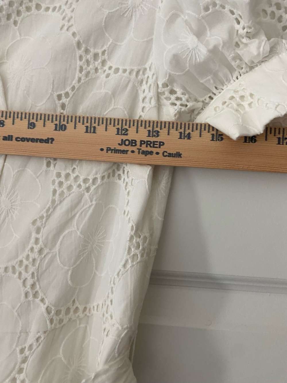 Rachel Parcell White Floral Eyelet Puff Sleeve Midi Dress - Size S - Picture 13 of 14